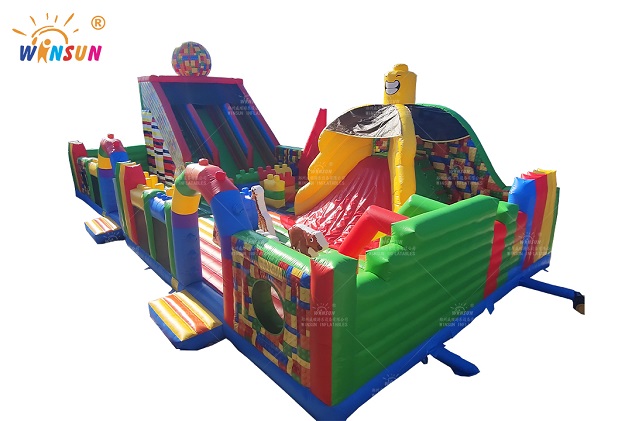giant inflatable lego playground