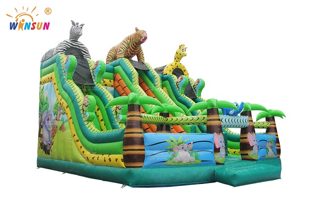 jungle animal inflatable playground for sale