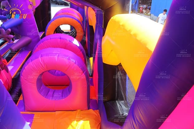 kids rocket theme inflatable funland