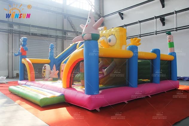 Spongebob cartoon bouncy castle playground