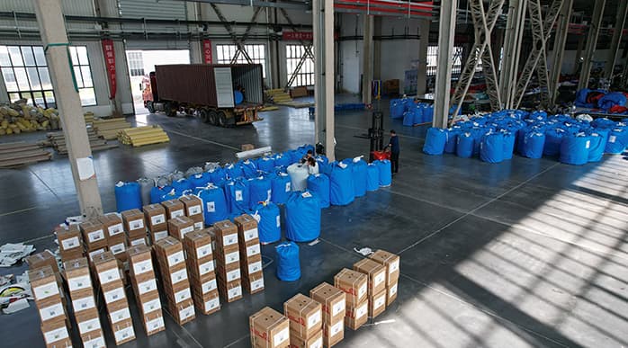 Dozen containers of inflatables shipped to Europe