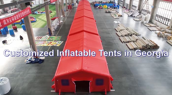 Custom inflatable tents for Georgian government project